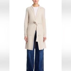 Sioni Cream Knit Tie Cardigan